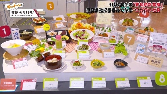 20種類ほどのメニュー