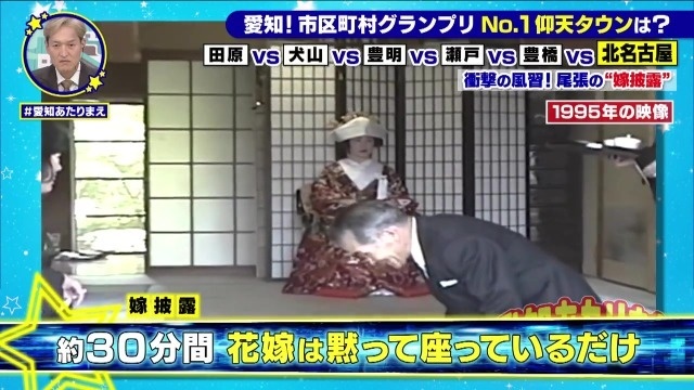 座ったまま見せびらかされる